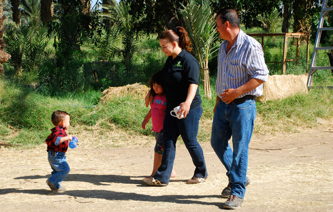 Alvaro and family at the Bautista Family Organic Date Ranch
